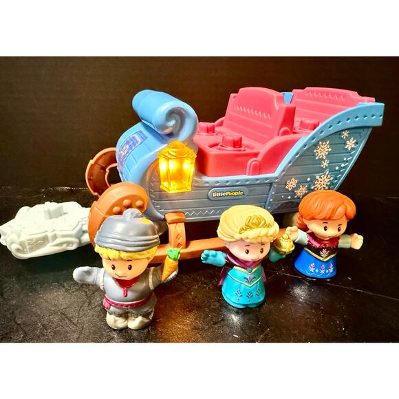 Disney Frozen Kristoff's Sleigh by Little People Set Elsa Anna Kristoff - Picture 1 of 4